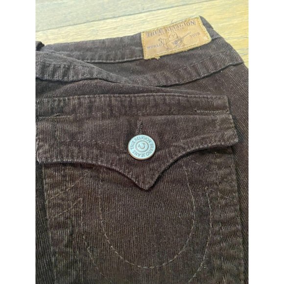 True Religion Corduroy Joey Jeans Pants Brown 28 - Picture 6 of 9